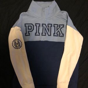 Pink Victoria’s Secret Colorblock 1/4 ZIP Pullover